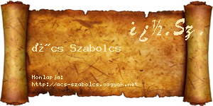 Ács Szabolcs névjegykártya